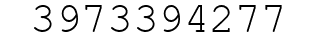 Number 3973394277.