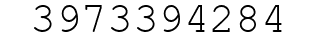 Number 3973394284.