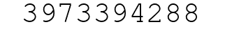 Number 3973394288.