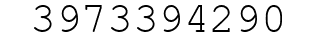 Number 3973394290.