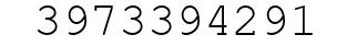 Number 3973394291.