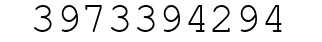 Number 3973394294.