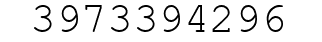 Number 3973394296.