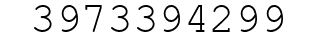 Number 3973394299.