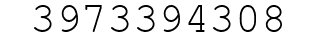 Number 3973394308.
