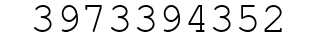 Number 3973394352.