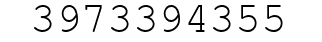 Number 3973394355.