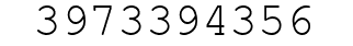 Number 3973394356.