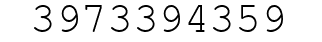 Number 3973394359.