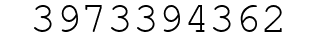 Number 3973394362.