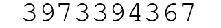 Number 3973394367.