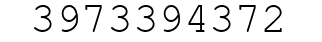 Number 3973394372.