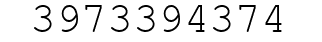 Number 3973394374.