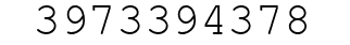 Number 3973394378.