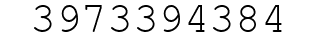 Number 3973394384.
