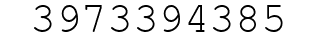 Number 3973394385.