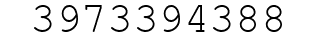Number 3973394388.