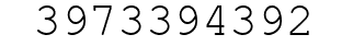 Number 3973394392.