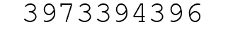 Number 3973394396.