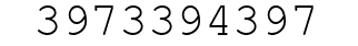 Number 3973394397.