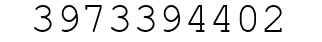 Number 3973394402.