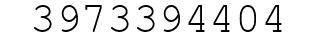 Number 3973394404.