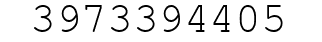 Number 3973394405.