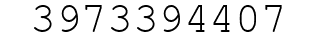 Number 3973394407.