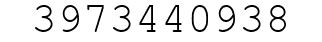 Number 3973440938.