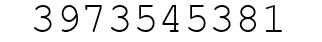 Number 3973545381.
