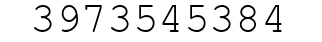 Number 3973545384.