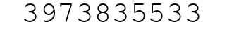 Number 3973835533.