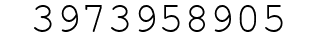 Number 3973958905.