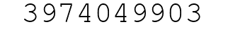 Number 3974049903.