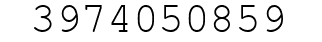 Number 3974050859.