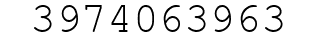 Number 3974063963.