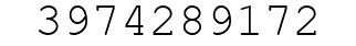 Number 3974289172.