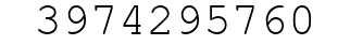 Number 3974295760.