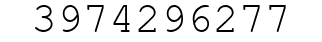 Number 3974296277.