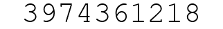 Number 3974361218.