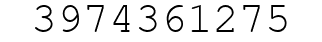 Number 3974361275.