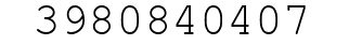 Number 3980840407.