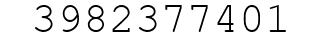 Number 3982377401.