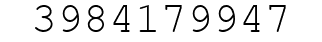 Number 3984179947.