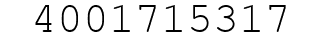 Number 4001715317.