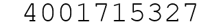 Number 4001715327.