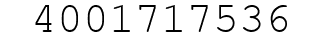 Number 4001717536.