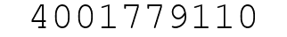 Number 4001779110.