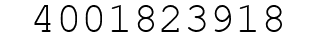 Number 4001823918.