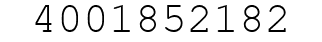 Number 4001852182.
